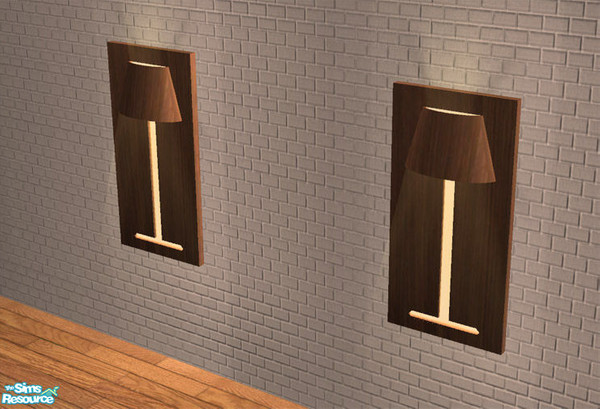 Sims 2 — KS flatLight by klarsicht42 — It is nut-tree wood. In this piece of nut-tree wood I cut the shape of an ordinary