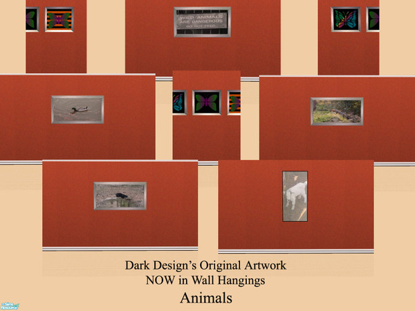 Sims 2 — Dark Design's Original Artwork Wall Hang by Dark_Design — These are wall hanging of photoshop creations and