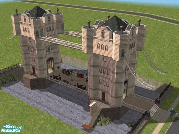 Sims 2 — Tower Bridge, London by Cyclonesue — The Tower Bridge, London - just how it isn't in real life! Which is good,
