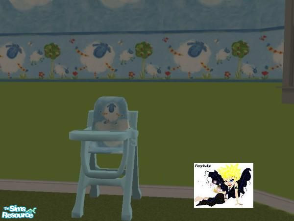 Sims 2 — Sheep Dreams Highchair by foxybaby3 — Part of Sheep Dreams Nursery.