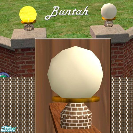 Sims 2 — Brick Global Fence Post Light by buntah — This is the brick version of the fence post light. It requires the