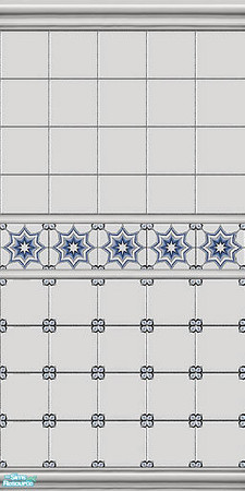 Sims 2 — Blue Star Tile Set - Wall by Halfcreek — created by Halfcreek