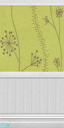 Sims 2 — Mint Floral Wallpaper by sailfindragon — A little bit of Nature with this Mint Floral Wallpaper enhanced with