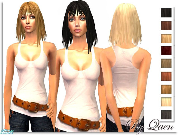 Sims 2 — QaenHairSet_oo3 by Qaen — 1 new hair mesh and 9 recolour for female adults.I hope you like them.Big thanks