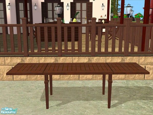 Sims 2 — PB Bali Outdoor Dining - Diningtable 3tl by ShinoKCR — requires UNI