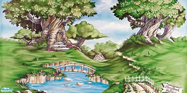 Sims 2 — Storybook Mural by brittie — Another mural for the kids.. Sweet dreams, guarenteed!