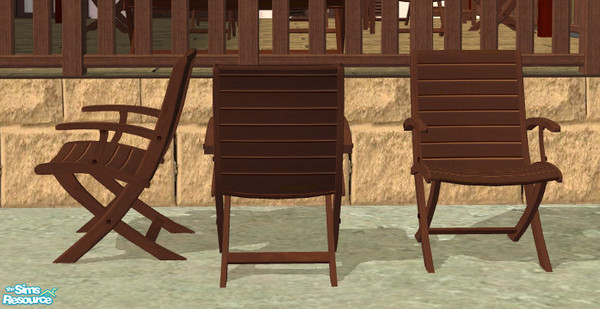 Sims 2 — PB Bali Outdoor Dining - Diningchair01 by ShinoKCR — 