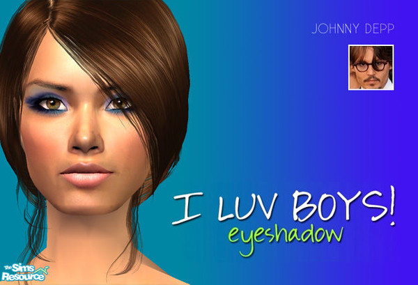 Sims 2 — I Luv Boys! Eyeshadow 2008 - Johnny Depp by 06bek — [couldn\'t resist using him again this year!]