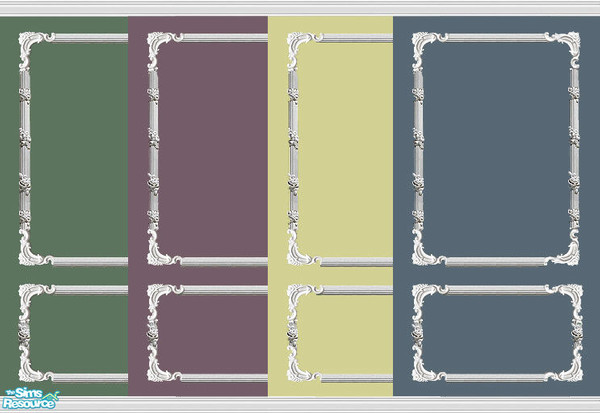 Sims 2 — Fancy Dbl. Frame Set by Halfcreek — created by Halfcreek