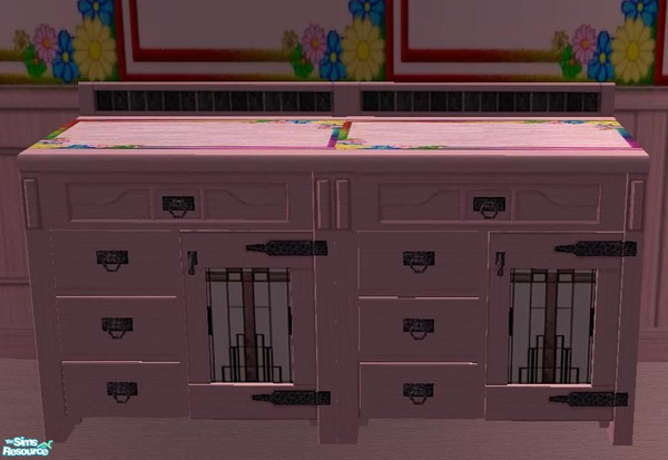 Sims 2 — Hello Kitty Flowers Set Living Room - Counter Flowers by Bury me deep inside your heart — 