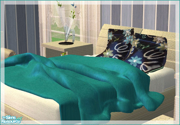 Sims 2 — Romantica Bedroom in cream - soft cushions and blanket RC 3 by kibanahnah — Recolor of my first mesh set! i hope