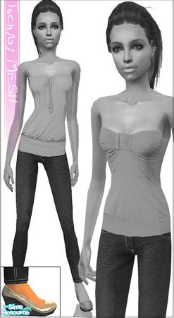 Sims 2 — yellow teens set - Mesh Tschibi Tfnudewedges010608 by justtschibi — New mesh with wedges, recolors are welcome