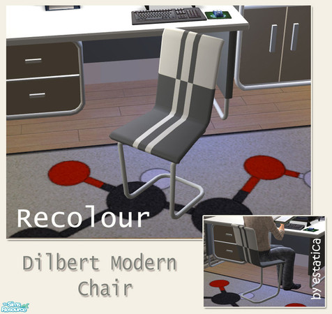Sims 2 — Dilbert Modern Chair - Grey Recolour by estatica — A grey recolour of the Dilbert Modern Chair. Don\'t forget to