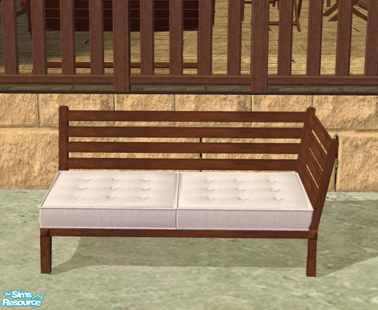 Sims 2 — PB Bali Outdoor Seating - Loveseat right side by ShinoKCR — You will need an Invisible Block (uploaded in the