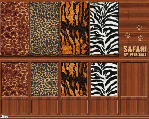 Sims 2 — SAFARI by perelinka — Set of colonial w&f with animal skin.