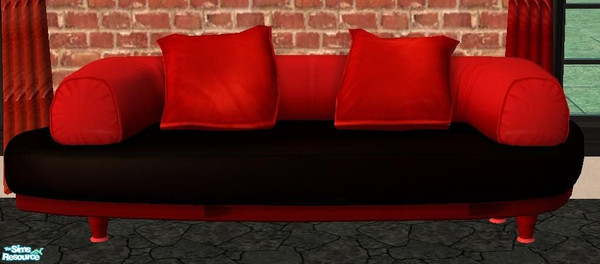Sims 2 — Modern Set Livingroom in Black & Blood - Sofa Black & White 3 by Bury me deep inside your heart — 