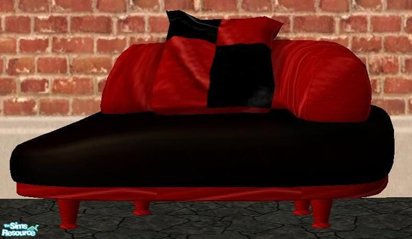 Sims 2 — Modern Set Livingroom in Black & Blood - Sofa Black & White 2 by Bury me deep inside your heart — 