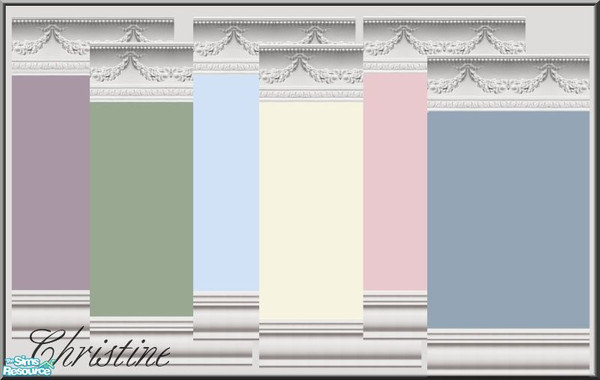 Sims 2 — Solid Walls With Fancy Molding DV Set 01 by cm_11778 — Solid walls with fancy molding for those who have simple