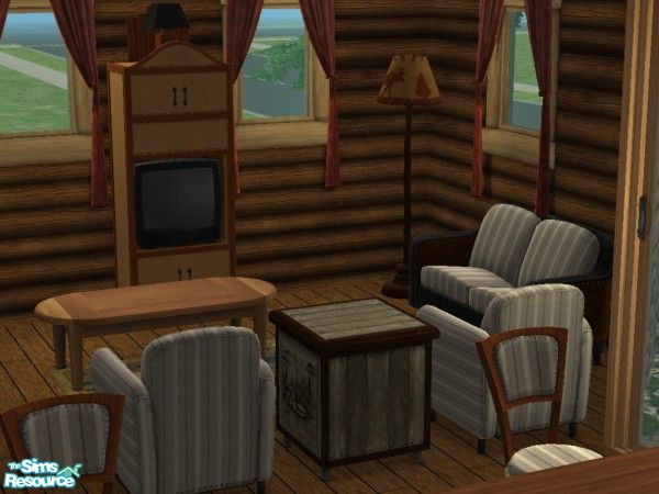 Sims 2 — Woodcutter\'s Home - Yellow by zul_94 — For those who wish their Sims to get a taste of the rustic life, this
