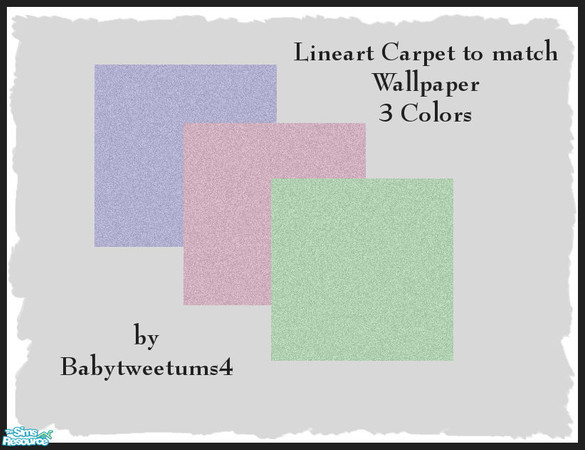 Sims 2 — Lineart Carpet by babytweetums4 — This carpet was made to match my Lineart Wallpaper. Same colors included are