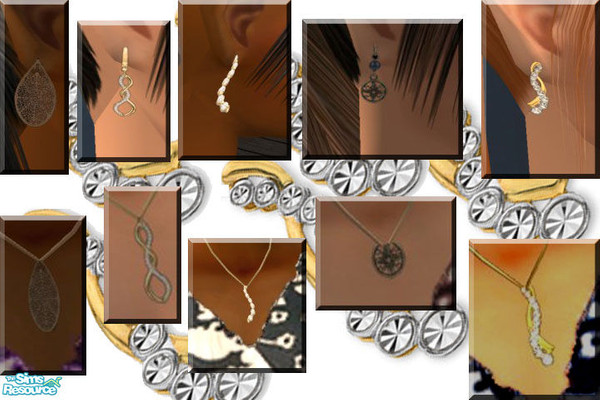 Sims 2 — Keri\'s Stuff that Shines by Keri — Set of 5 Earrings and Necklaces