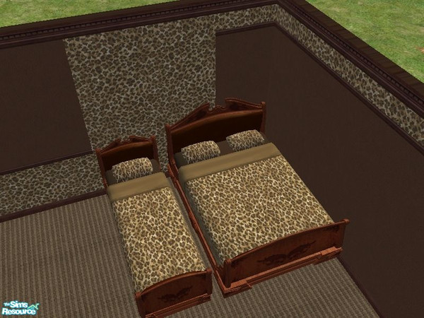 Sims 2 — Wild Thing by tamlfra — While Maxis did make a bedding similar to this, mine is WAY cooler! lol Plus there are 3