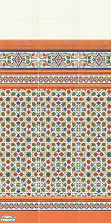 Sims 2 — Mainzu Ceramica Set - Mainzu Ceramica Wall 3 by MisticMoon — by MisticMoon. This wall is in tile section