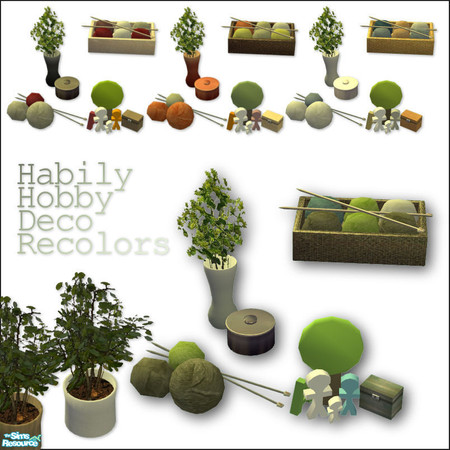 Sims 2 — Habily Hobby deco recolors by mirake — Just to offer some more optios. The recolors of the box with wool are