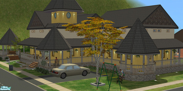 Sims 2 — 1200 Longfellow Lane Furnished by 2Questionable — Co-Winner of the \"May 2008 Building Contest\" as