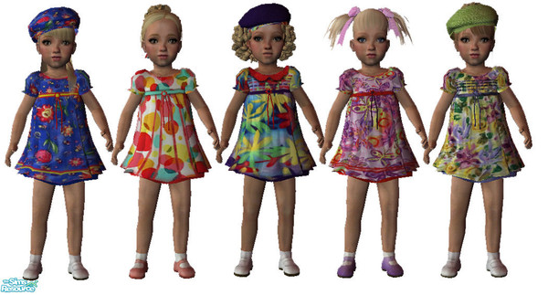 Sims 2 — Dresses for toddlers by giasims — I love this mesh I couldn\'t resist some more recolors. You can find the mesh