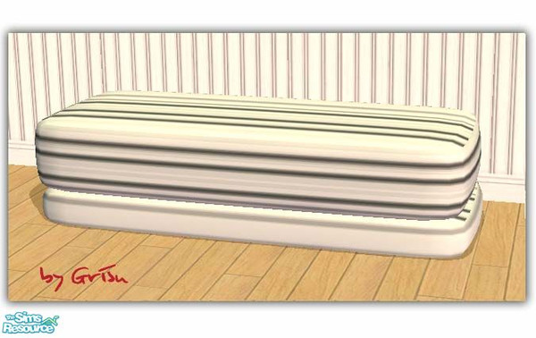 Sims 2 — Noosa Ottomantable recolour in White and Grey by Grisu — recolour of the noosa ottomantable in grey and white
