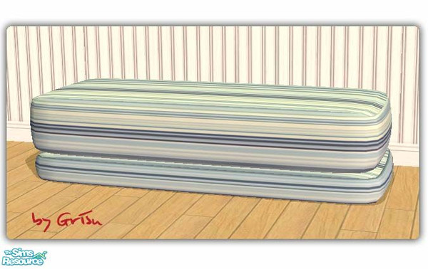 Sims 2 — Noosa Ottomantable recolour in Blue and White by Grisu — recolour of the noosa ottomantable in blue and white