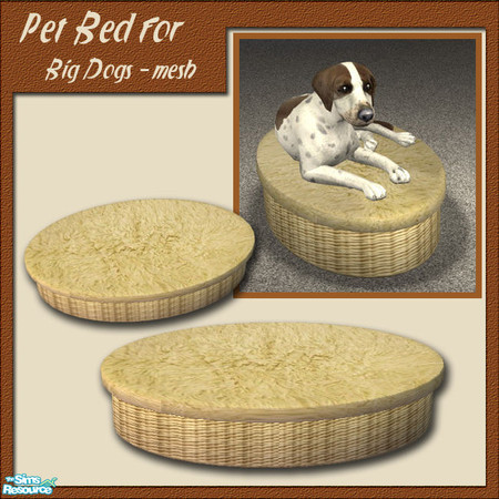 Sims 2 — S2S Pet Bed for Big Dogs - MESH by sims2sisters — 
