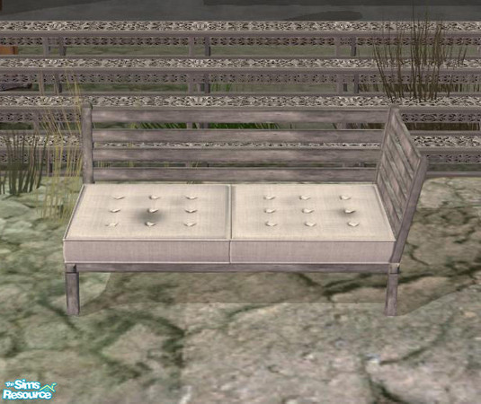 Sims 2 — PB Bali Outdoor Recolor distressed grey - Loveseat r Polster by ShinoKCR — Polster only grungy