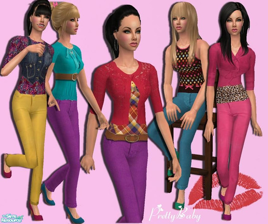 Sims 2 — Confetti by pretty_baby — 5 outfits for colour loving sim lady!!! Mesh is required from Liana Sims. ##115 The