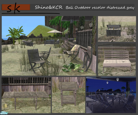 Sims 2 — PB Bali Outdoor Recolor distressed grey by ShinoKCR — Someone must have forgotten this house - there is still a