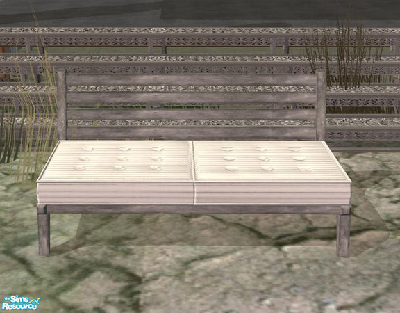 Sims 2 — PB Bali Outdoor Recolor distressed grey - Loveseat by ShinoKCR — Polster with stripes Mesh updated on June 07