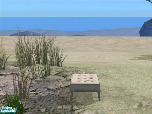 Sims 2 — PB Bali Outdoor Recolor distressed grey - Coffeetable Polste by ShinoKCR — Polster only grungy