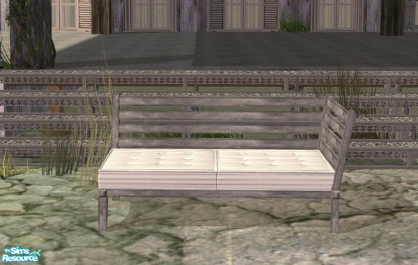 Sims 2 — PB Bali Outdoor Recolor distressed grey - Loveseat right by ShinoKCR — Polster with stripes