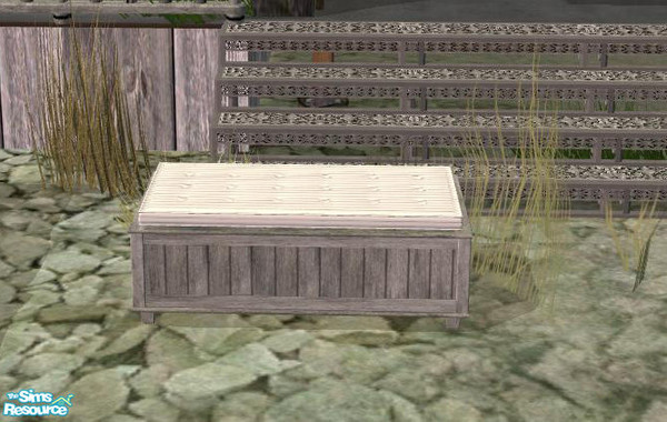 Sims 2 — PB Bali Outdoor Recolor distressed grey - Storage by ShinoKCR — Polster with stripes