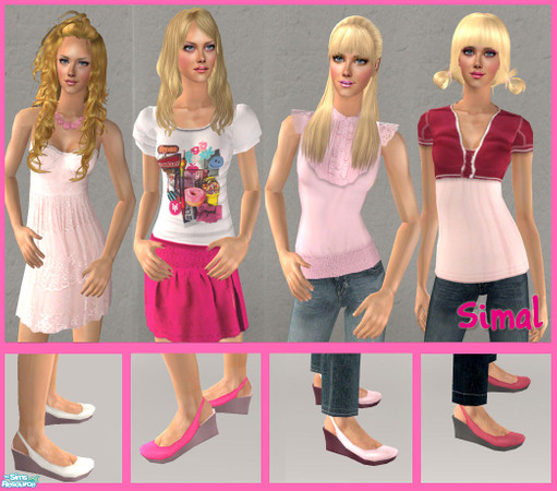 Sims 2 — Dollie  by simal10 — Four outfits for your sims. Don\'t forget to download my mesh from the link below. Have