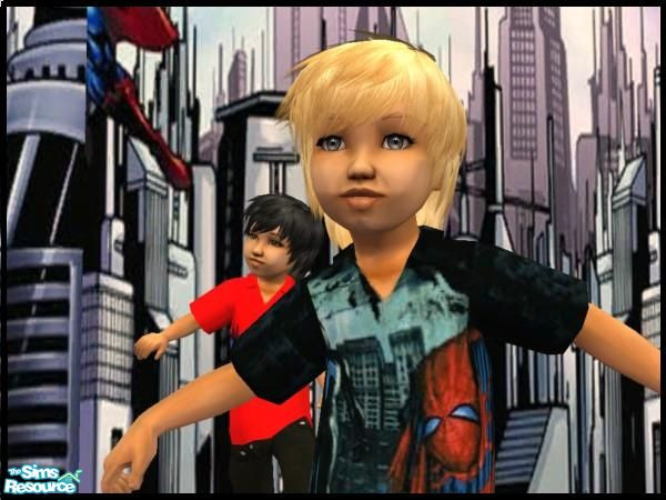 Sims 2 — Toon Shirts for Toddler boys - Set by Dirtdevill — A set of 4 different Toon T-Shirts for toddler boys. The