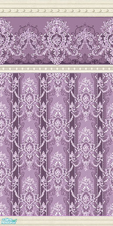 Sims 2 — Victorian Set - Purple by Halfcreek — created by Halfcreek