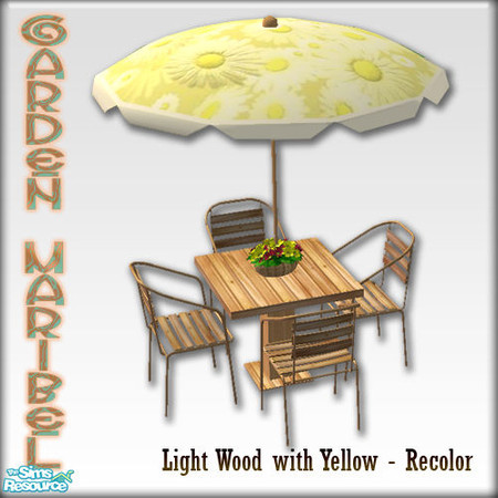 Sims 2 — S2S Garden Maribel Recolors 1 - Dining Table with Sunshade by sims2sisters — 