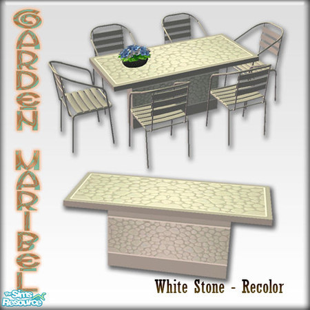 Sims 2 — S2S Garden Maribel Recolors 2 - Dining Table by sims2sisters — 