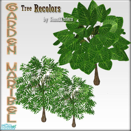 Sims 2 — S2S Garden Maribel Tree Recolors by sims2sisters — S2S Garden Maribel Tree Recolors