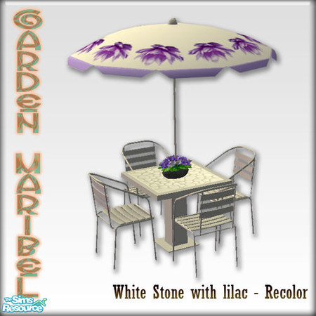 Sims 2 — S2S Garden Maribel Recolors 3 - Dining Table with Sunshade by sims2sisters — 