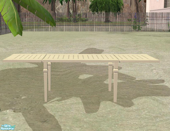 Sims 2 — PB Bali Outdoor cream - Diningtable 3tl by ShinoKCR — requires UNI