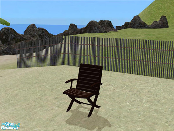 Sims 2 — PB Bali Outdoor Darkwood - Diningchair01 by ShinoKCR — 