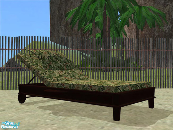 Sims 2 — PB Bali Outdoor Darkwood - Lounger Polster green by ShinoKCR — 